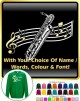 Saxophone Sax Baritone Curved Stave With Your Words - SWEATSHIRT  