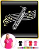 Saxophone Sax Baritone Curved Stave - LADYFIT T SHIRT  