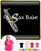 Saxophone Sax Baritone Saxophone Babe Attitude - LADYFIT T SHIRT  