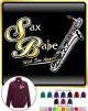 Saxophone Sax Baritone Sax Babe With Sax Appeal - ZIP SWEATSHIRT  