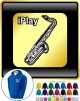 Saxophone Sax Tenor I Play - ZIP HOODY 
