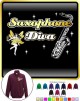Saxophone Sax Tenor Diva Fairee - ZIP SWEATSHIRT 