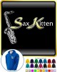 Saxophone Sax Tenor Sax Kitten 1 - ZIP HOODY 