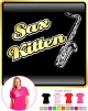 Saxophone Sax Tenor Sax Kitten 2 - LADYFIT T SHIRT 