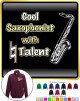 Saxophone Sax Tenor Cool Natural Talent - ZIP SWEATSHIRT 
