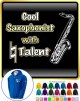 Saxophone Sax Tenor Cool Natural Talent - ZIP HOODY 