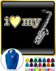 Saxophone Sax Tenor I Love My - ZIP HOODY 