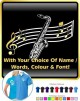 Saxophone Sax Tenor Curved Stave With Your Words - POLO SHIRT 