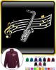 Saxophone Sax Tenor Curved Stave - ZIP SWEATSHIRT 