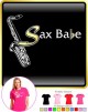 Saxophone Sax Tenor Sax Babe - LADYFIT T SHIRT 