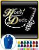Saxophone Sax Tenor Horny Dude - ZIP HOODY 