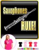 Saxophone Sax Soprano Rule - LADYFIT T SHIRT 