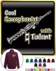 Saxophone Sax Soprano Cool Natural Talent - ZIP SWEATSHIRT 