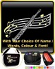 Saxophone Sax Soprano Curved Stave With Your Words - SHEET MUSIC & ACCESSORIES BAG 