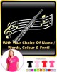 Saxophone Sax Soprano Curved Stave With Your Words - LADYFIT T SHIRT 