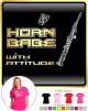 Saxophone Sax Soprano Horn Babe Attitude - LADYFIT T SHIRT 