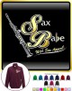 Saxophone Sax Soprano Sax Babe Appeal - ZIP SWEATSHIRT 