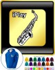Saxophone Sax Alto I Play - ZIP HOODY 