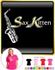 Saxophone Sax Alto Sax Kitten 1 - LADYFIT T SHIRT 