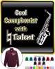 Saxophone Sax Alto Cool Natural Talent - ZIP SWEATSHIRT 