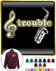 Saxophone Sax Alto Treble Trouble - ZIP SWEATSHIRT 