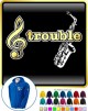 Saxophone Sax Alto Treble Trouble - ZIP HOODY 