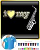 Saxophone Sax Alto I Love My - POLO SHIRT 