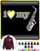 Saxophone Sax Alto I Love My - ZIP SWEATSHIRT 