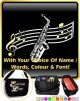 Saxophone Sax Alto Curved Stave With Your Words - SHEET MUSIC & ACCESSORIES BAG 
