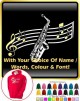 Saxophone Sax Alto Curved Stave With Your Words - HOODY 