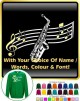 Saxophone Sax Alto Curved Stave With Your Words - SWEATSHIRT 