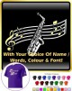 Saxophone Sax Alto Curved Stave With Your Words - CLASSIC T SHIRT 