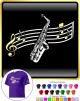 Saxophone Sax Alto Curved Stave - T SHIRT