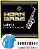 Saxophone Sax Alto Horn Babe Attitude - POLO SHIRT 
