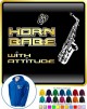 Saxophone Sax Alto Horn Babe Attitude - ZIP HOODY 