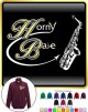 Saxophone Sax Alto Horny Babe - ZIP SWEATSHIRT  