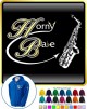 Saxophone Sax Alto Horny Babe - ZIP HOODY  