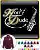 Saxophone Sax Alto Horny Dude - ZIP SWEATSHIRT 
