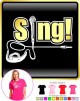 Vocalist Singing Sing - Micro With Jack Plug - LADY FIT T SHIRT  