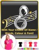 Sousaphone Curved Stave With Your Words - LADYFIT T SHIRT  