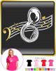 Sousaphone Curved Stave - LADYFIT T SHIRT  