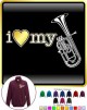 Tenor Horn I Love My - ZIP SWEATSHIRT 