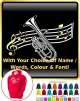 Tenor Horn Curved Stave With Your Words - HOODY 