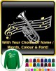 Tenor Horn Curved Stave With Your Words - SWEATSHIRT 
