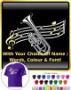 Tenor Horn Curved Stave With Your Words - T SHIRT 