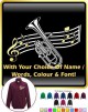 Tenor Horn Curved Stave With Your Words - ZIP SWEATSHIRT 