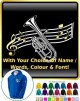 Tenor Horn Curved Stave With Your Words - ZIP HOODY 
