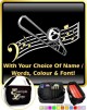 Trombone Curved Stave With Your Words - SHEET MUSIC & ACCESSORIES BAG 