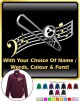 Trombone Curved Stave With Your Words - ZIP SWEATSHIRT 