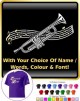 Trumpet Curved Stave With Your Words - CLASSIC T SHIRT 